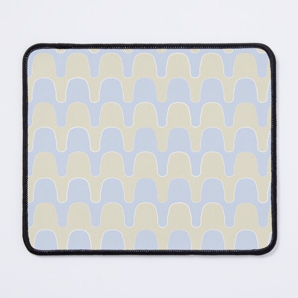 Item preview, Funky Checker Waves - funky lines - beige blue designed and sold by Stephanie Fiona Design.