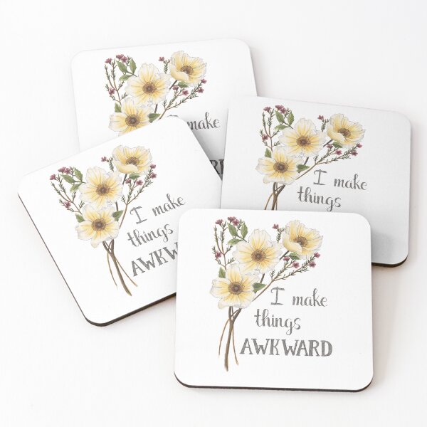 Item preview, I Make Things Awkward Yellow Flowers designed and sold by NaughtyFlorals.