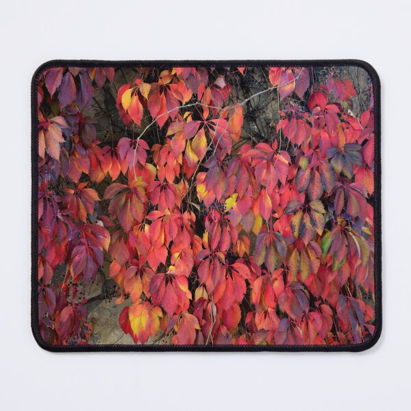 Item preview, Vibrant Red Autumn Leaves Pattern Seamless Nature Background Fall Foliage Texture designed and sold by onubi.