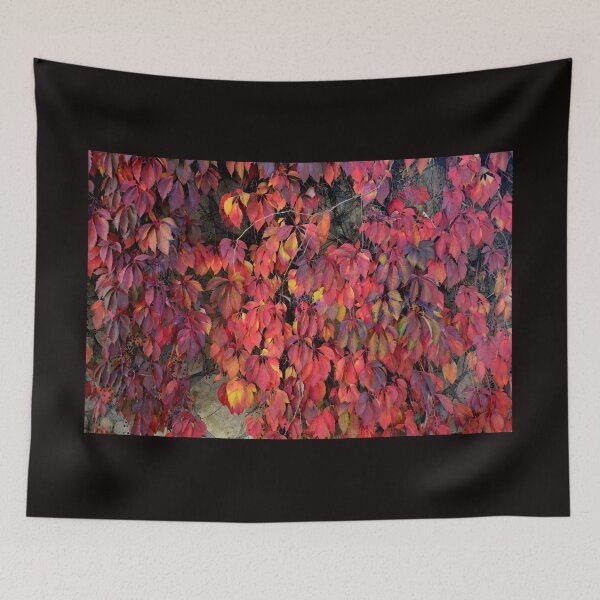 Item preview, Vibrant Red Autumn Leaves Pattern Seamless Nature Background Fall Foliage Texture designed and sold by onubi.