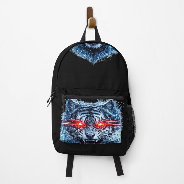 Item preview, Glitch Tiger – Red Eyes Cyberpunk Neon Tiger Head Aggressive Streetwear Design designed and sold by UnglaublichGut.