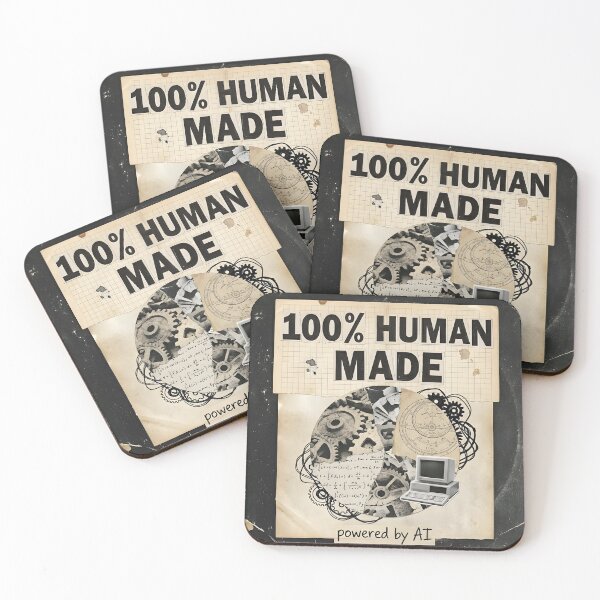 Item preview, 100% Human Made Powered by AI | Retro Tech Collage | Vintage Zine Aesthetic designed and sold by SergioMiklos.