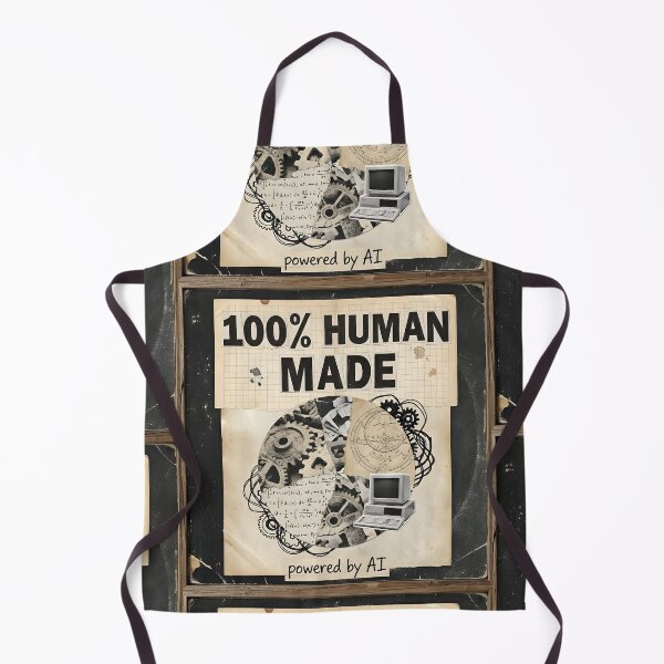 Item preview, 100% Human Made Powered by AI | Retro Tech Collage | Vintage Zine Aesthetic designed and sold by SergioMiklos.