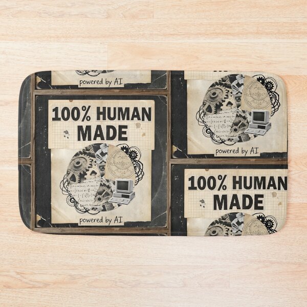 Item preview, 100% Human Made Powered by AI | Retro Tech Collage | Vintage Zine Aesthetic designed and sold by SergioMiklos.