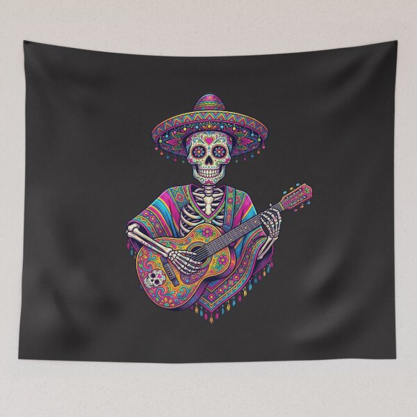 Item preview, No Text Dia De Los Muertos Skeleton Mariachi Guitarist Celebration designed and sold by FormalDehyena.