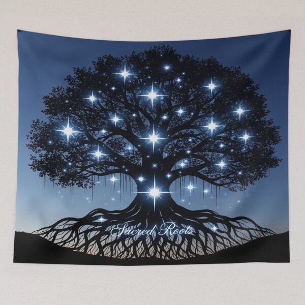 Item preview, Sacred Roots – Cosmic Tree of Life Illustration designed and sold by Cristhian Almanza.