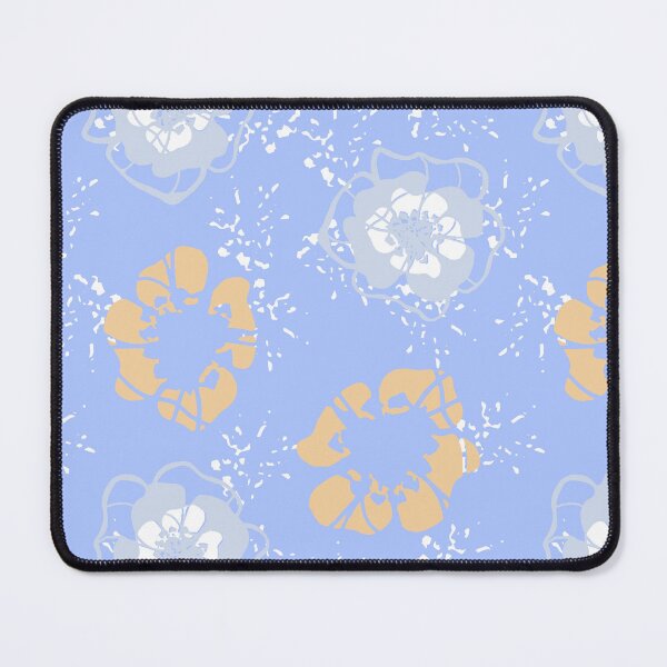 Item preview, Funky Flower - funky lines - dark blue white designed and sold by Stephanie Fiona Design.