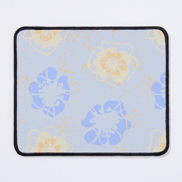 Item preview, Funky Flower - funky lines - blue white orange designed and sold by Stephanie Fiona Design.