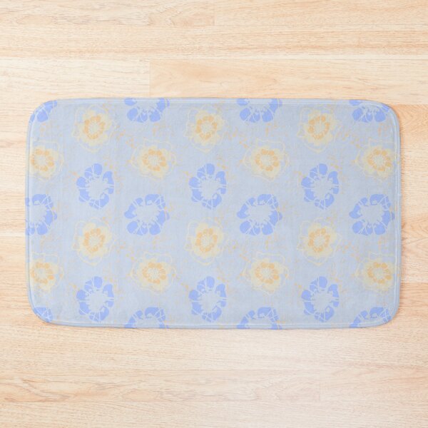 Artikelvorschau, Funky Flower – ausgefallene Linien – blau, weiß, orange entworfen und verkauft von Stephanie Fiona Design.