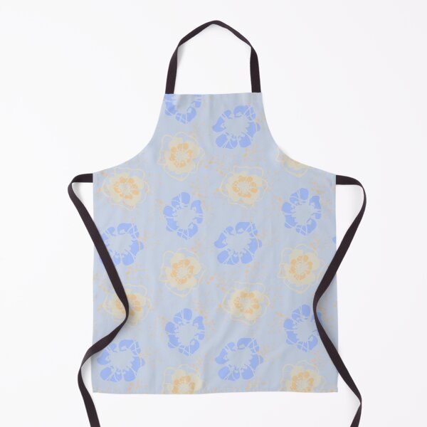 Item preview, Funky Flower - funky lines - blue white orange designed and sold by Stephanie Fiona Design.