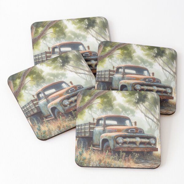 Item preview, Vintage Truck in the Mist designed and sold by TinCatOutPost.