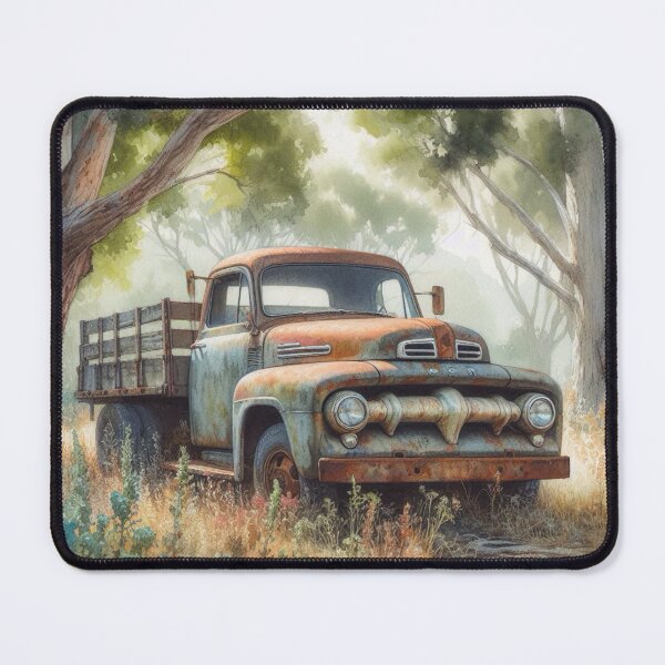 Item preview, Vintage Truck in the Mist designed and sold by TinCatOutPost.
