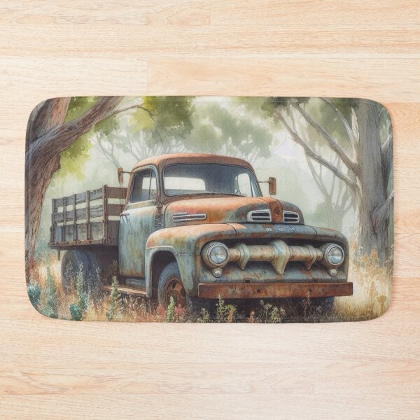 Item preview, Vintage Truck in the Mist designed and sold by TinCatOutPost.