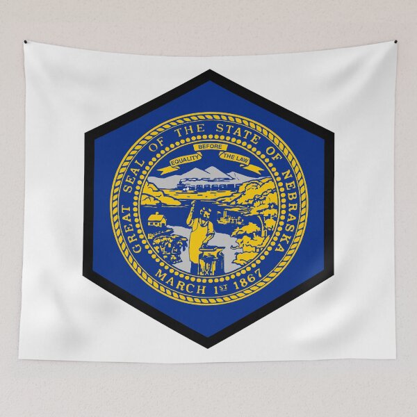 Item preview, NEBRASKA HEXAGONAL SEAL designed and sold by dreamyguy.