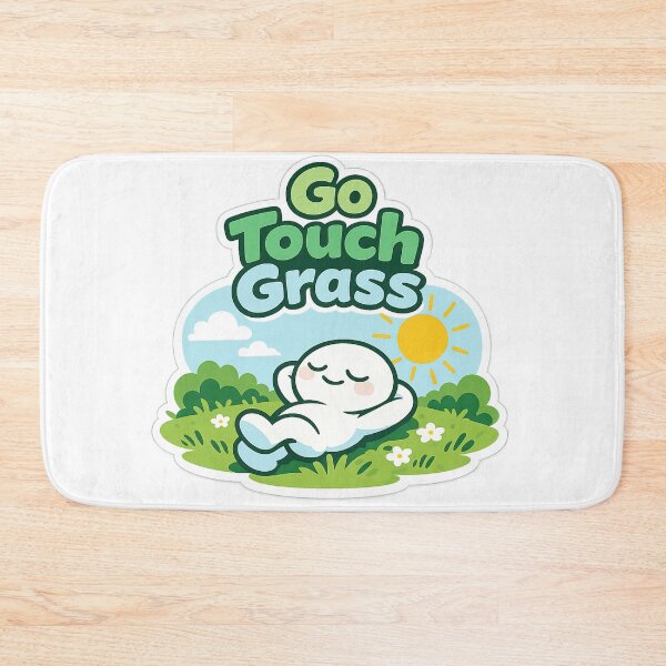 Item preview, Go Touch Grass Funny Meme Sticker | Cute Relaxing Character Aesthetic Nature Humor designed and sold by irfanshikh.