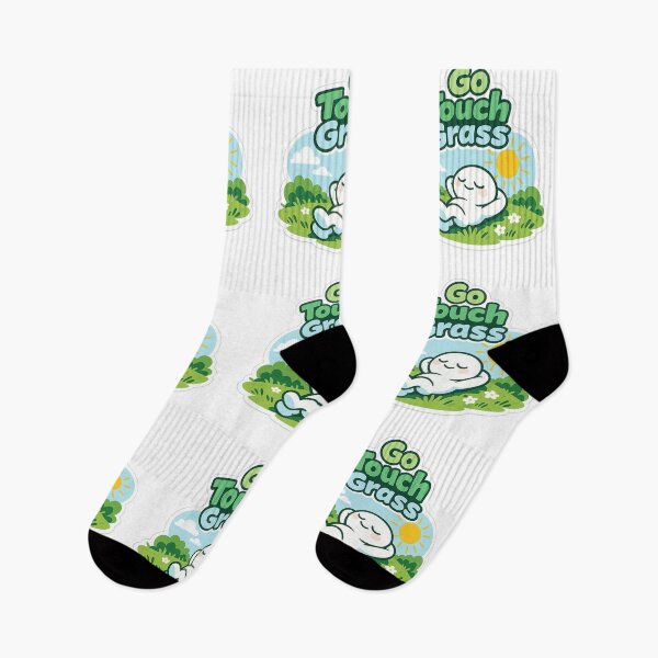 Item preview, Go Touch Grass Funny Meme Sticker | Cute Relaxing Character Aesthetic Nature Humor designed and sold by irfanshikh.
