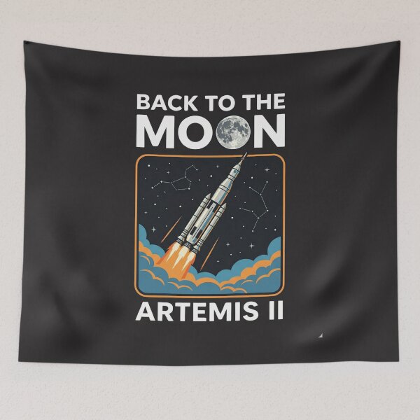 Item preview, Back To The Moon Artemis II Space Exploration Program designed and sold by FormalDehyena.