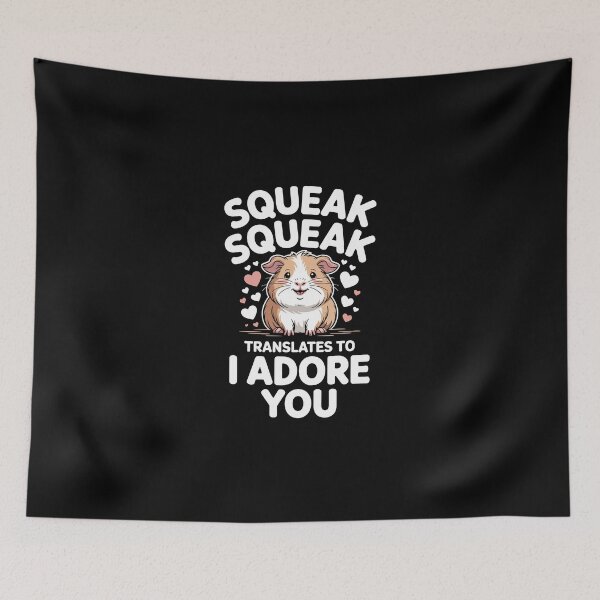 Item preview, squeak squeak translates to  i adore you designed and sold by jkrphoto.