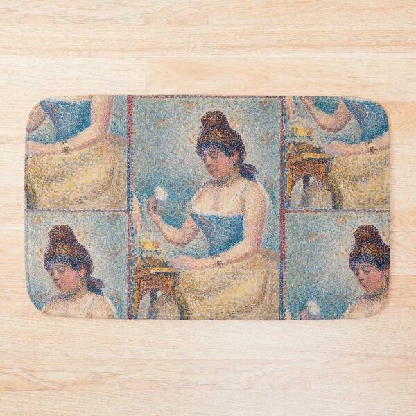 Item preview, Young Woman Powdering Herself by Georges Seurat: Neo Impressionist Art Print designed and sold by artofuniverse.