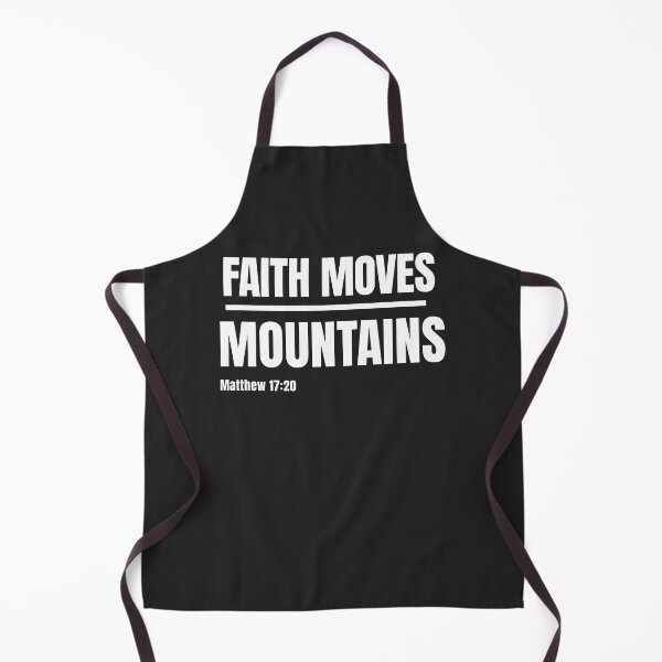 Item preview, Faith Moves Mountains Matthew 17:20 Christian T-Shirt Faith Over Fear Religious Inspirational Quote Shirt designed and sold by BuiltbyFaith.