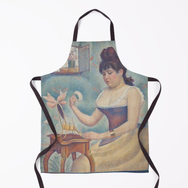 Item preview, Young Woman Powdering Herself by Georges Seurat: Neo Impressionist Art Print designed and sold by artofuniverse.