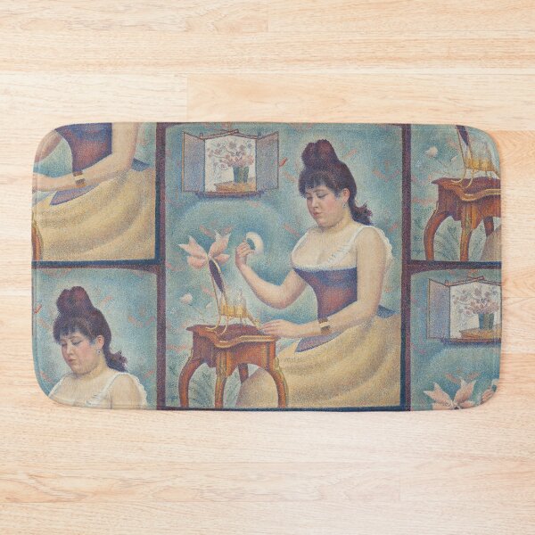 Item preview, Young Woman Powdering Herself by Georges Seurat: Neo Impressionist Art Print designed and sold by artofuniverse.