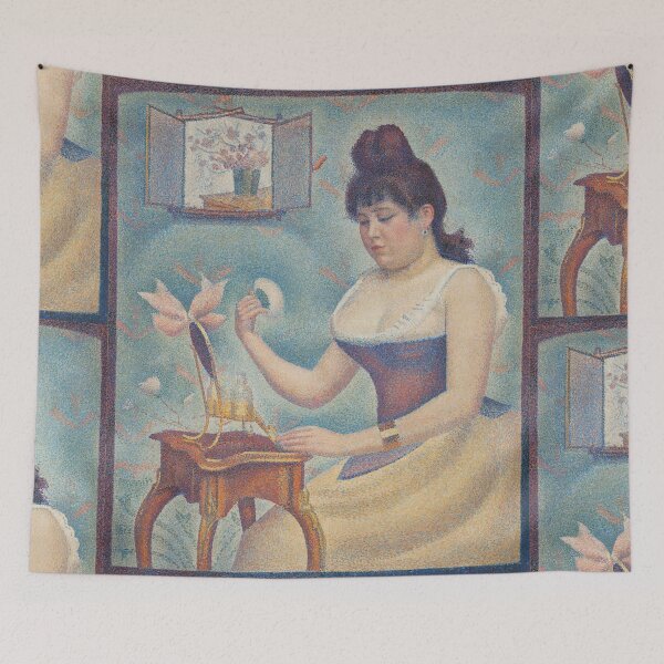 Item preview, Young Woman Powdering Herself by Georges Seurat: Neo Impressionist Art Print designed and sold by artofuniverse.