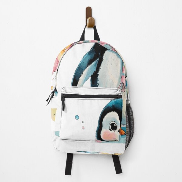 Item preview, Cute Penguin Shaved Ice Tropical Hello Summer Watercolor designed and sold by AQUILAKREO.