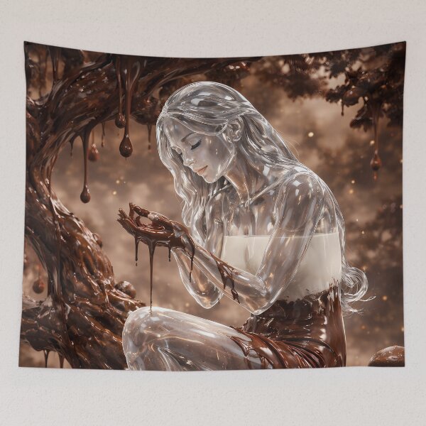 Item preview, Chocolate Forest Goddess Aesthetic Fantasy Art designed and sold by KnitOfShadoF.