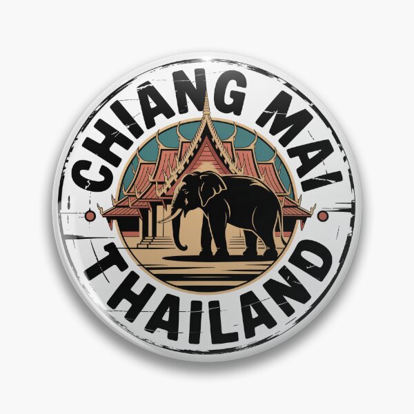 Item preview, Chiang Mai Thailand Vintage Elephant Temple Travel Sticker designed and sold by pod24.