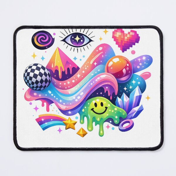 Item preview, Cosmic Vibes Explosion – Surreal Neon Abstract Art designed and sold by jahiggin.