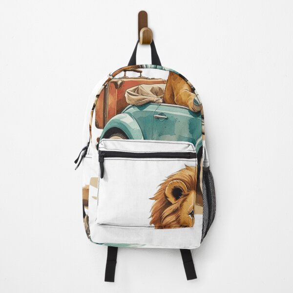 Item preview, Cool Lion Driving Convertible Car Hello Summer Road Trip Watercolor designed and sold by AQUILAKREO.