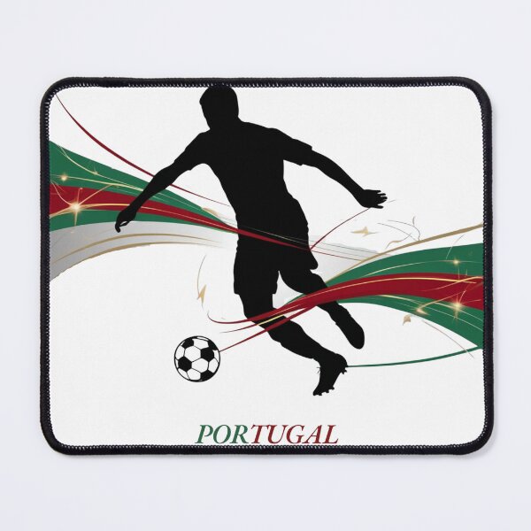 Item preview, Dynamic Portugal Soccer Player Silhouette Graphic designed and sold by PMTaurus.
