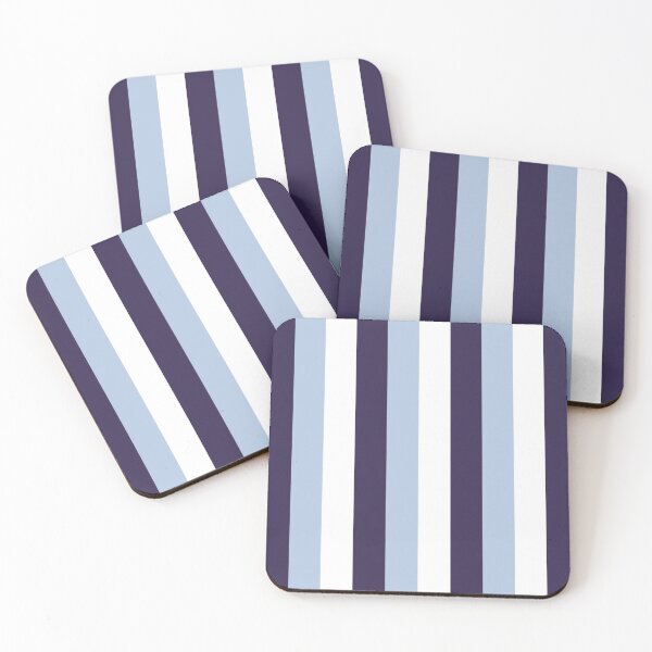 Item preview, 3 Large ALICE BLUE, NAVY BLUE and WHITE Vertical STRIPES designed and sold by RachelMacht.