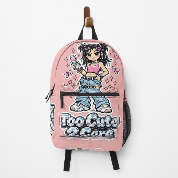 Item preview, Too Cute 2 Care | Y2K Doodle Girl Aesthetic designed and sold by Black Signal.