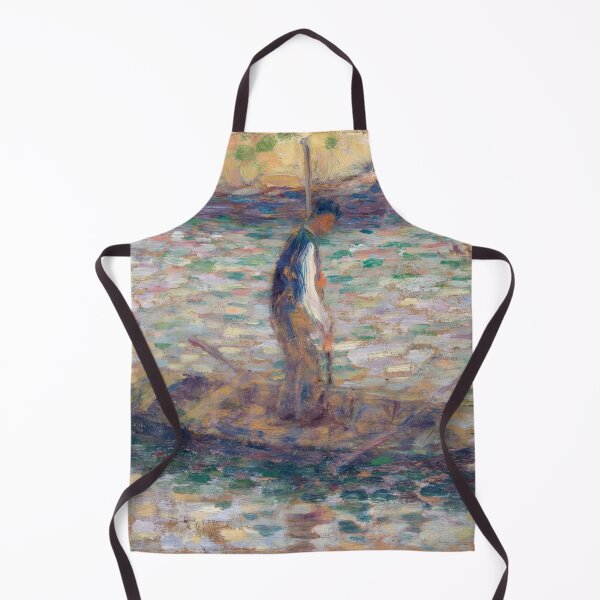 Item preview, A Fisherman by Georges Seurat: Neo Impressionist River Scene Poster designed and sold by artofuniverse.