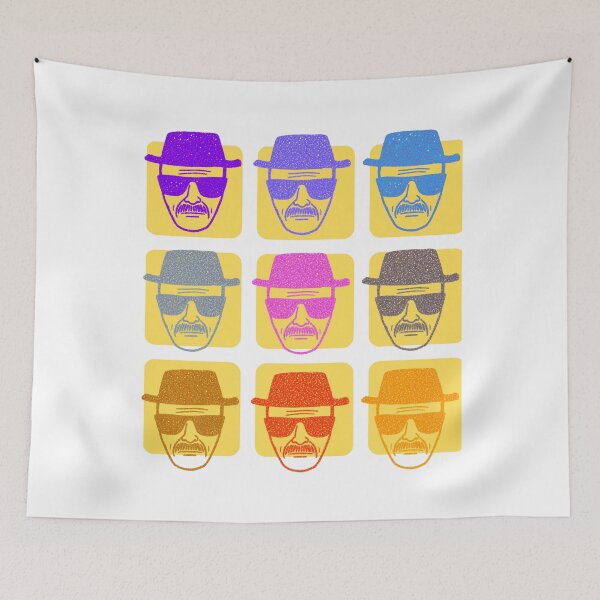 Item preview, Heisenberg Pop Art  Breaking Bad Inspired Andy Warhol Style Multi Colour Walter White Fan Art Design designed and sold by DimensionShift.