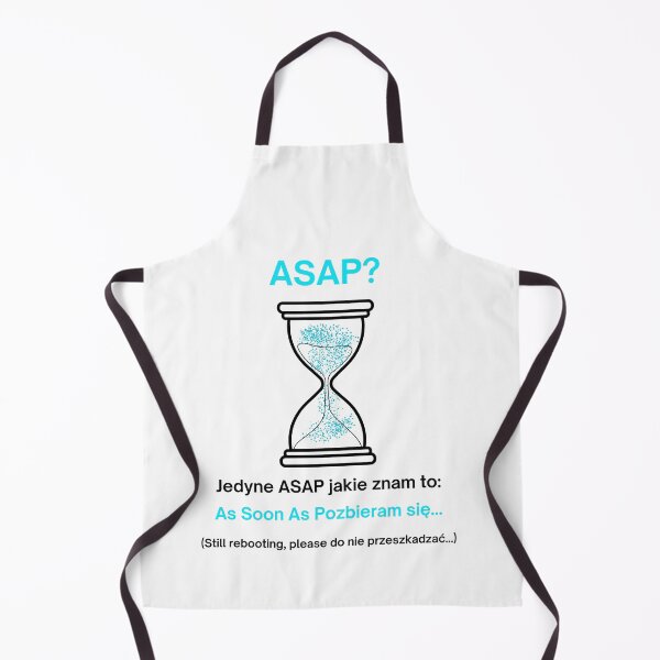 Item preview, White ASAP? As Soon As Pozbieram Się - Funny Polinglish Office Neon designed and sold by VibePolinglish.
