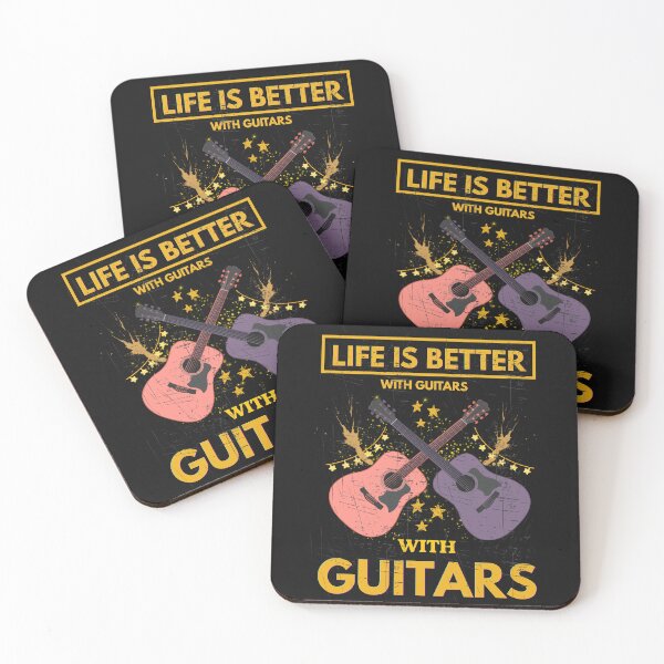 Item preview, Life Is Better With Guitars Vintage Guitar Lover Design designed and sold by Joyful-Pixel.