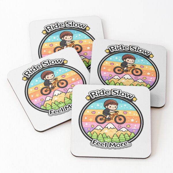 Item preview, Ride Slow Feel More – Cute Cycling Kawaii Design | Bike Lover Gift designed and sold by piotr_chojnacki_art.