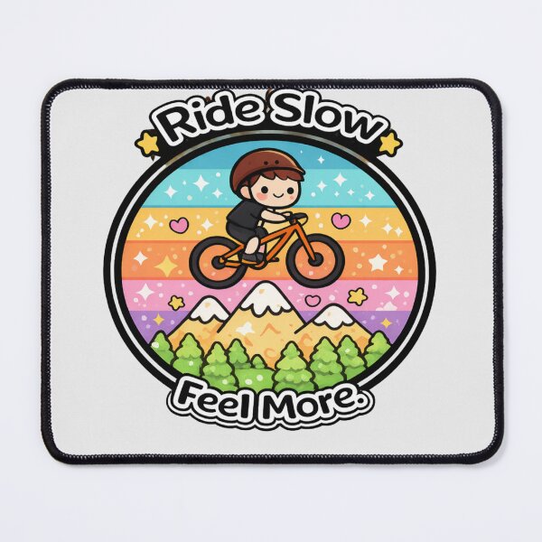Item preview, Ride Slow Feel More – Cute Cycling Kawaii Design | Bike Lover Gift designed and sold by piotr_chojnacki_art.