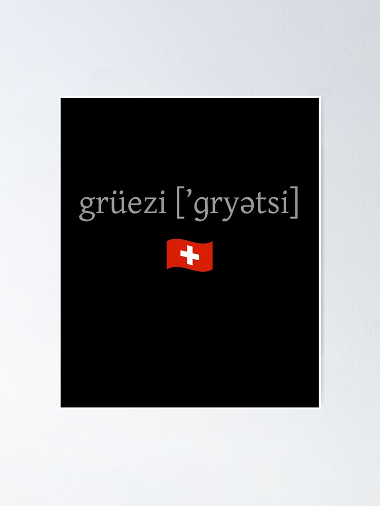 Poster Bonjour Suisse Allemand Par Fritzlang Redbubble