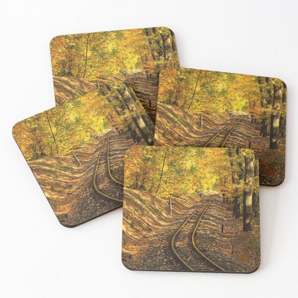 Item preview, Golden Railway Through the Autumn Forest designed and sold by szentem art.