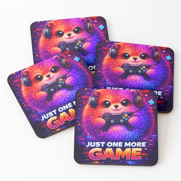 Item preview, Just One More Game Cute Gamer Neon Art designed and sold by KnitOfShadoF.