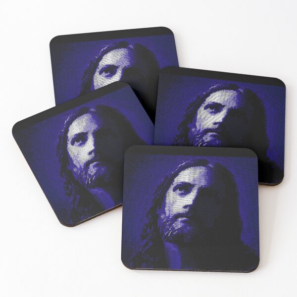 Item preview, Jesus - Blue Purple Halftone  designed and sold by ClubVacay.