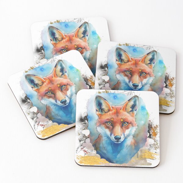 Item preview, Mystical Watercolor Fox Portrait – Magical Forest Animal Art, Aesthetic Nature Illustration  designed and sold by ChenEngEng.