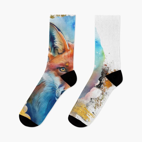 Item preview, Mystical Watercolor Fox Portrait – Magical Forest Animal Art, Aesthetic Nature Illustration  designed and sold by ChenEngEng.
