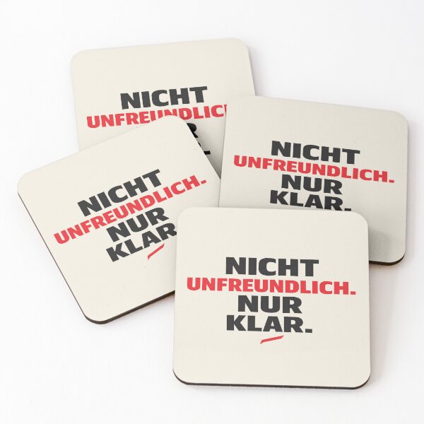 Item preview, German Typography Shirt Nicht Unfreundlich Nur Klar designed and sold by POD DYNASTY.