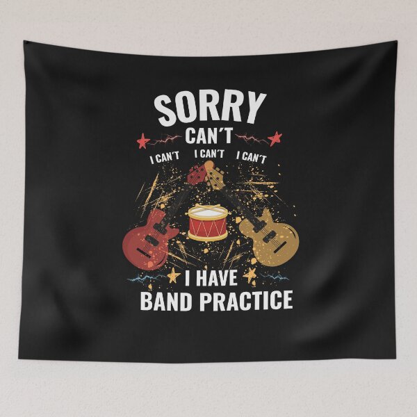 Item preview, Sorry Can`t I have Band Practice Funny Musician Guitar Drum Design designed and sold by Joyful-Pixel.