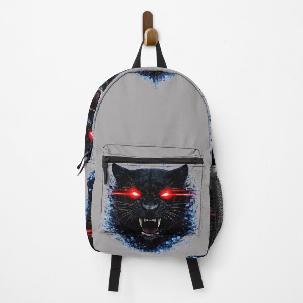 Item preview, Glitch Panther – Red Eyes Neon Blue Black Panther Cyberpunk Streetwear Design designed and sold by UnglaublichGut.